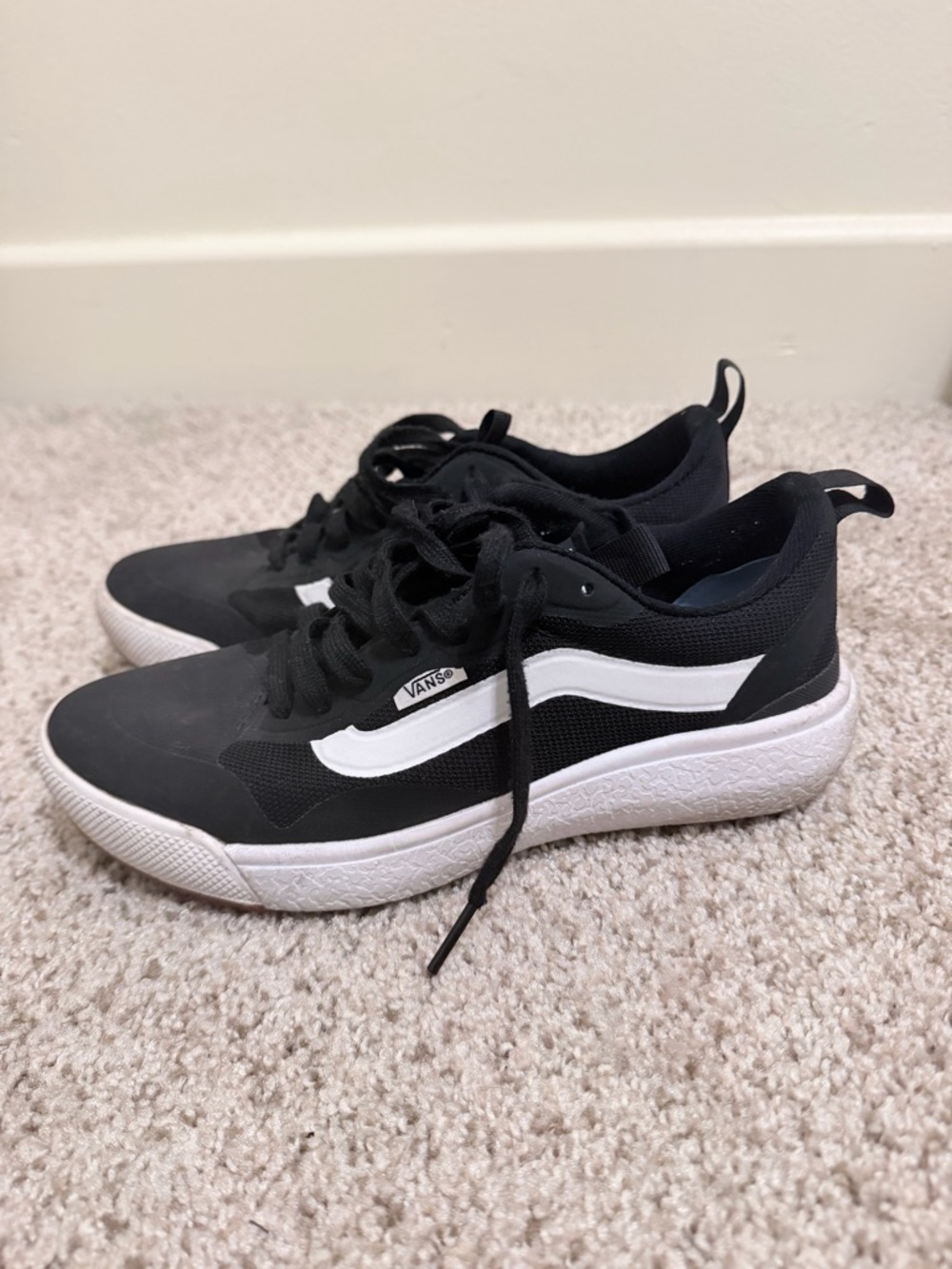 Vans Black and White Low-Top Sneakers